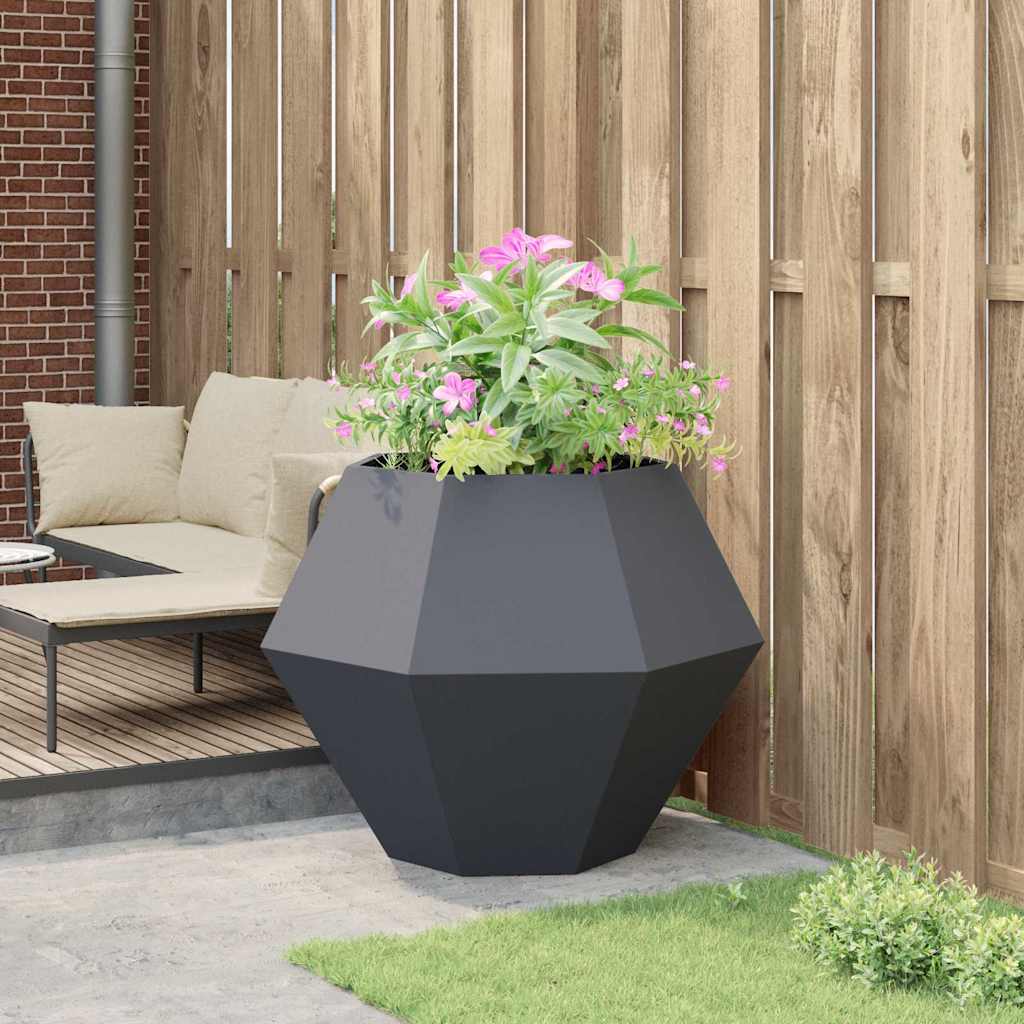 Jardinera Gris Antracita 100 X 100 X 80 Cm Acero_3