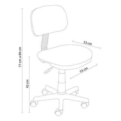 Silla De Estudio Juvenil Lion Pvc, Lila, 53 X 77a89 X 53cm_2