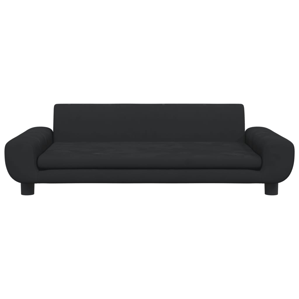 Cama Para Perros De Terciopelo Negra 100x54x33 Cm / Vetonek_3