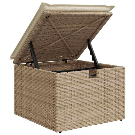 Set De Sofás De Jardín Y Cojines 8 Piezas Ratán Sintético Beige / Vetonek_0