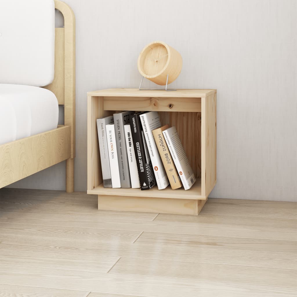 Mesitas De Noche 2 Uds Madera Maciza De Pino 40x30x40 Cm_1