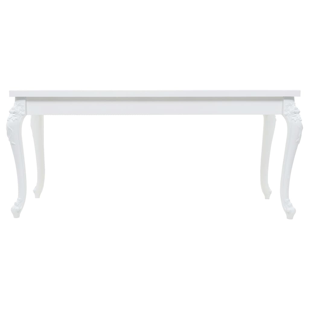 Mesa De Comedor Blanco Brillante 179x89x81 Cm_1