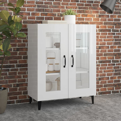 Aparador De Madera Contrachapada Blanco Brillante 69,5x34x90 Cm / Vetonek_3