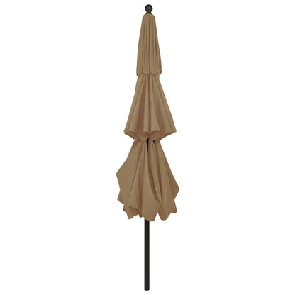 Vidaxl Sombrilla Jardín De 3 Niveles Con Palo De Aluminio Taupe 3,5 M_3