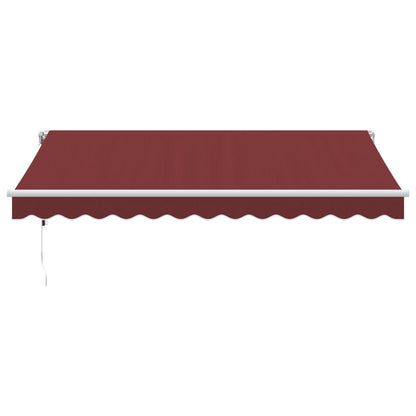 Toldo Retráctil Automático Con Luces Led Burdeos 350x250 Cm_3