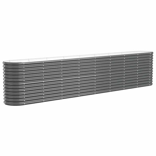 Jardinera Arriate Acero Galvanizado Antracita 332x40x68 Cm_0