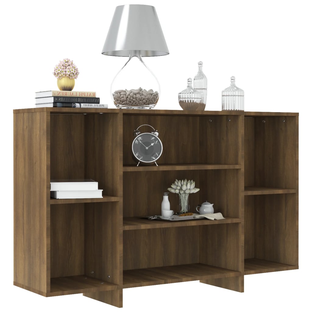 Aparador De Madera De Ingeniería Marrón Roble 120x30x75 Cm / Vetonek_1