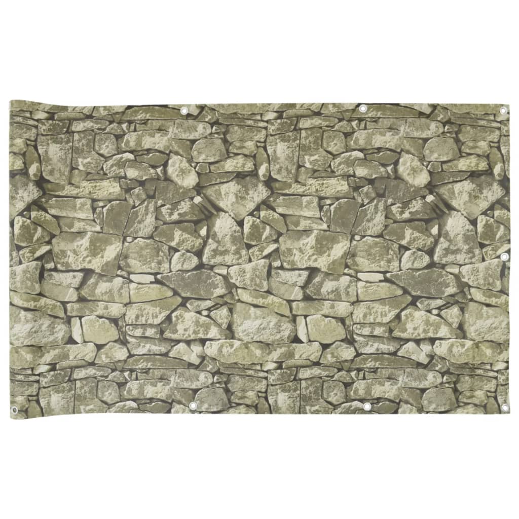 Pantalla De Privacidad De Balcón Pvc Look Piedra 500x120 Cm / Vetonek_4