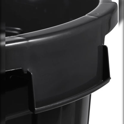 Cubo De Basura / Papelera Polivalente Con Tapa Cerrable, Grande, Plástico Resistente (pp), 23 L, Mats, Grafito