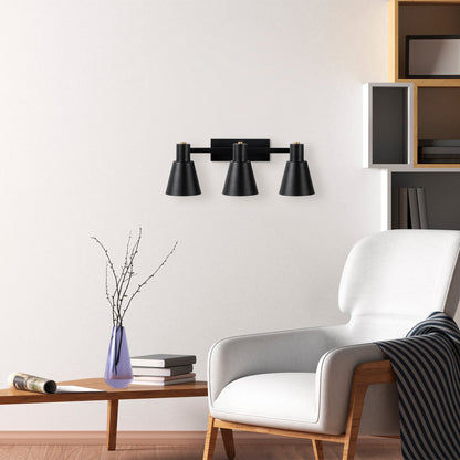 Aplique De Pared, Metal , Negro, 60x21x21, Casquillo 3 X E27 Max 40 W_5