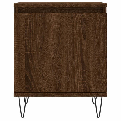Mesita De Noche Madera De Ingeniería Roble Marrón 40x30x50 Cm_3