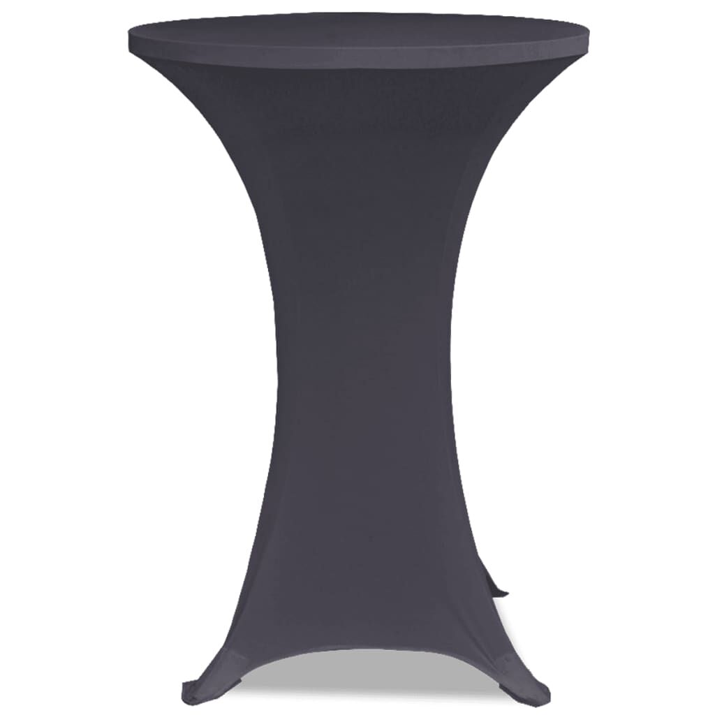 Vidaxl Funda Elástica Para Mesa 4 Unidades 60 Cm Gris Antracita_3