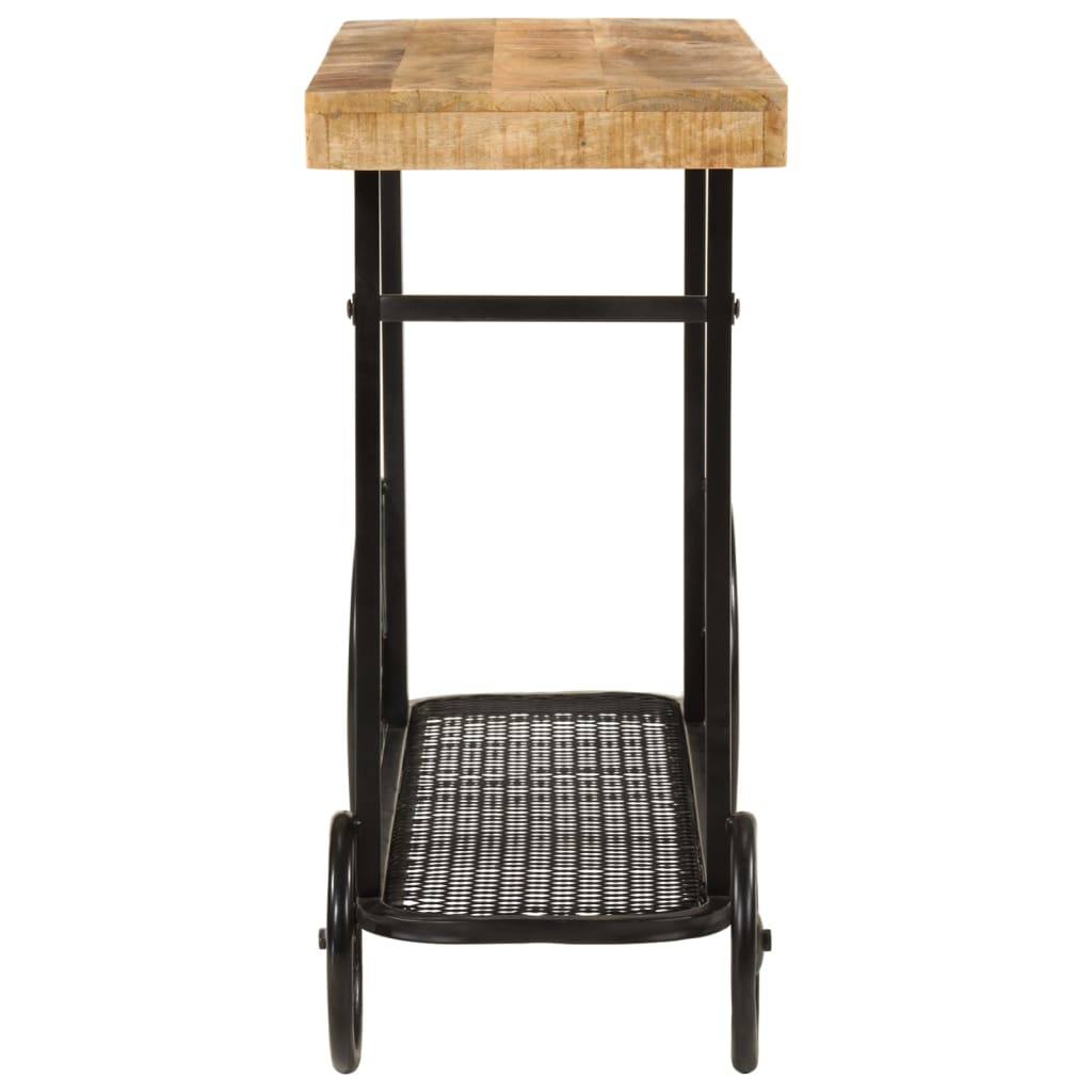 Mesa Consola Madera Maciza De Mango Y Hierro 112x36x76 Cm_1