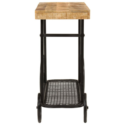 Mesa Consola Madera Maciza De Mango Y Hierro 112x36x76 Cm_1