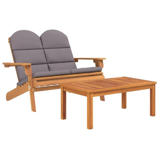 Vidaxl Juego De Muebles De Jardín Adirondack 2 Piezas Madera Acacia_0