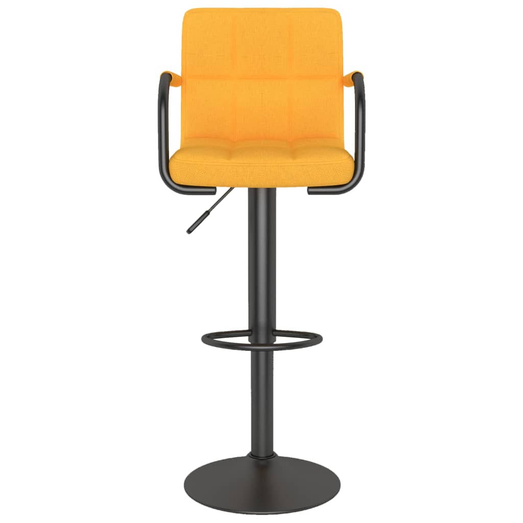 Taburete De Cocina De Tela Amarillo Mostaza_1