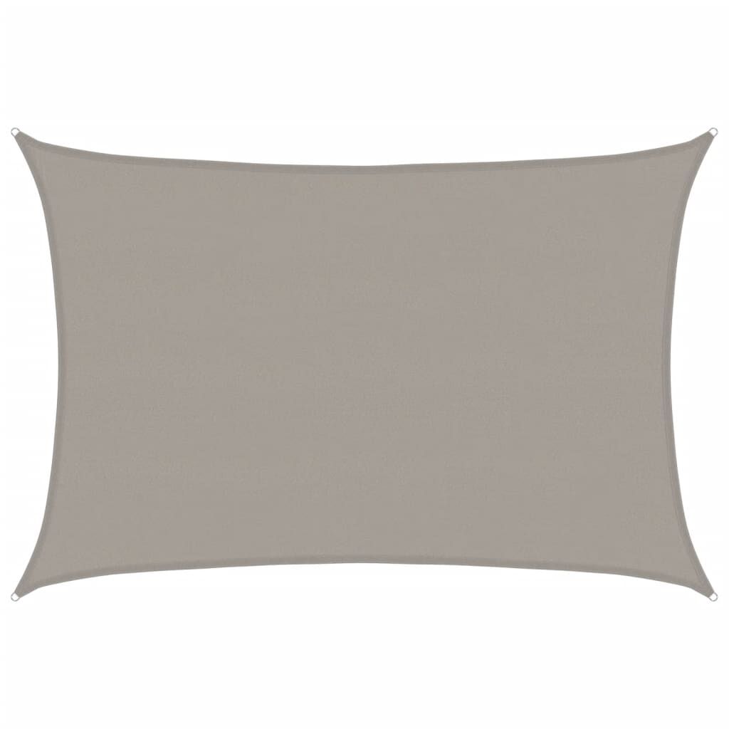Vidaxl Toldo De Vela Rectangular Hdpe Gris Claro 160 G/m² 5x7 M_0