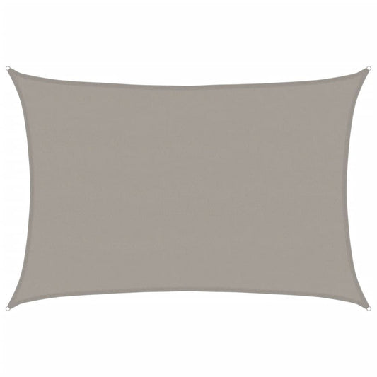 Vidaxl Toldo De Vela Rectangular Hdpe Gris Claro 160 G/m² 5x7 M_0