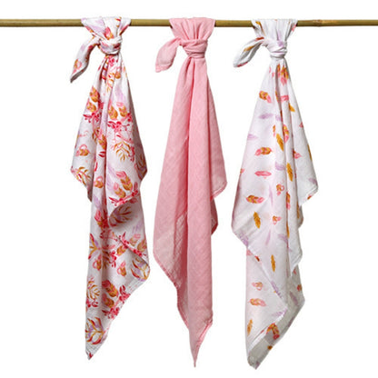 Pack 3 Muselinas Bambú Organico 70x70 Cm Rose_4