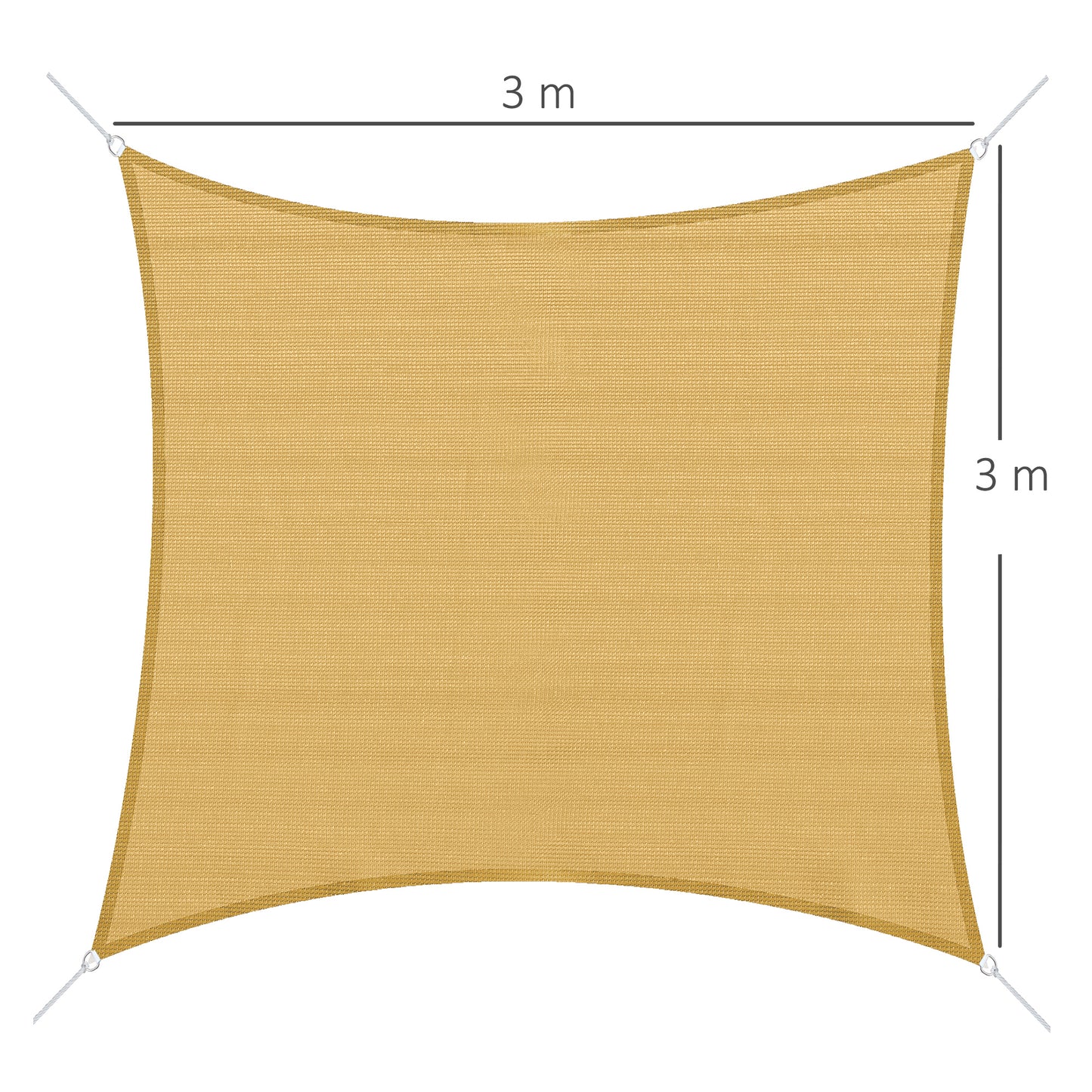 Outsunny Toldo De Vela Sombrilla Parasol Rectángulo Tejido De Poliester 185 G/m²_2