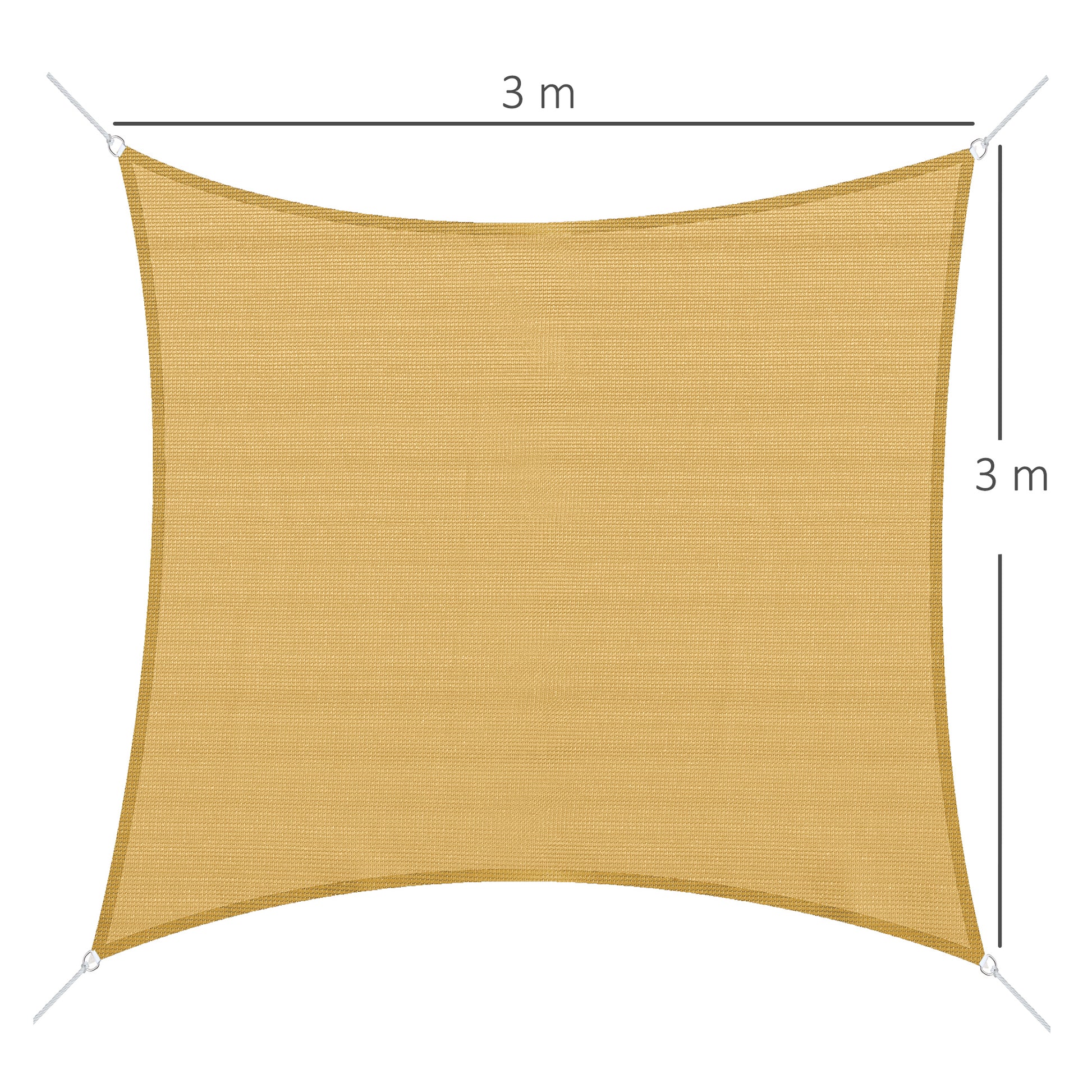 Outsunny Toldo De Vela Sombrilla Parasol Rectángulo Tejido De Poliester 185 G/m²_2