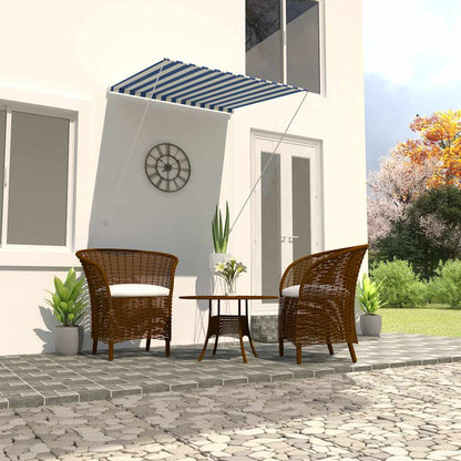 Toldo Retráctil Azul Y Blanco 100x150 Cm_1