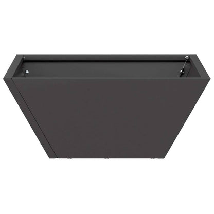 Macetero De Jardín Negro 35 X 35 X 15 Cm Acero Laminado En Frío_4