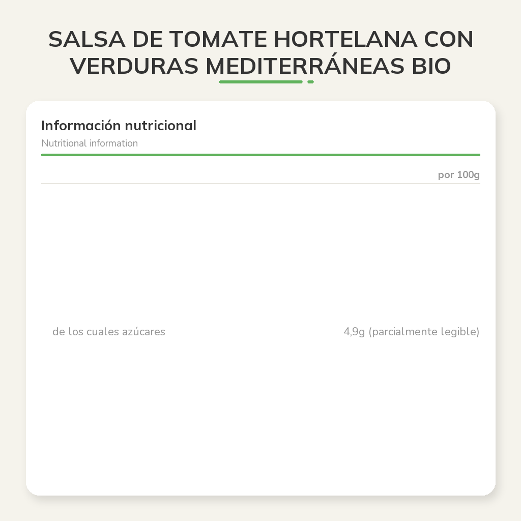 Información nutricional