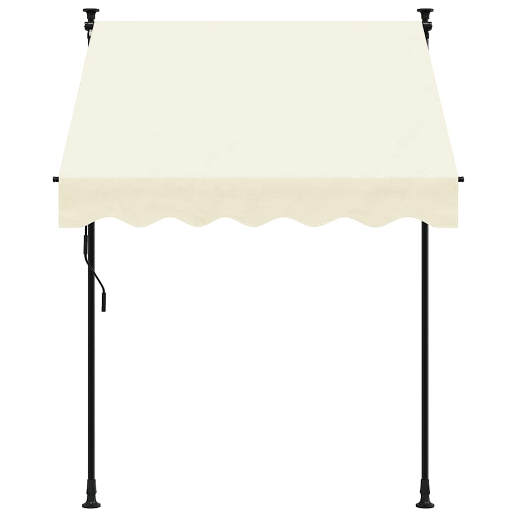 Toldo Retráctil De Tela Y Acero Crema 150x150 Cm_2