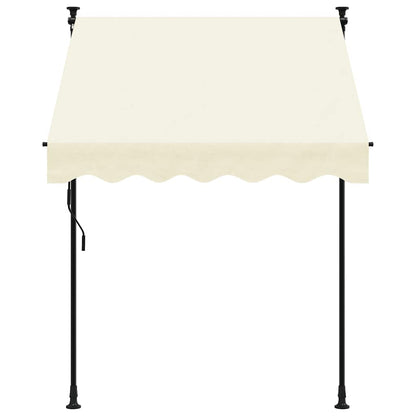 Toldo Retráctil De Tela Y Acero Crema 150x150 Cm_2