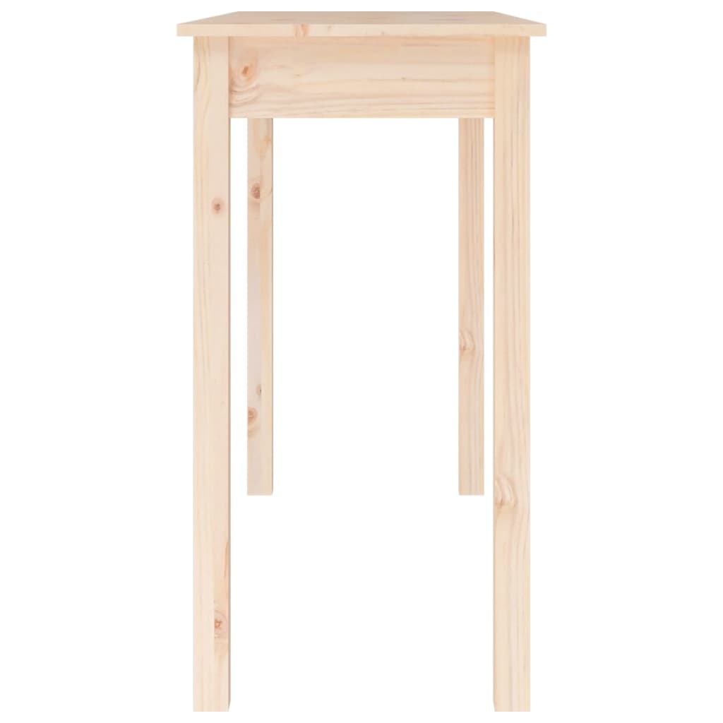 Mesa Consola Madera Maciza De Pino 110x40x75 Cm_4