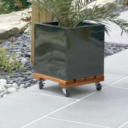 Soporte Con Ruedas Madera Flora Roll 30x30 Cm Nortene_3