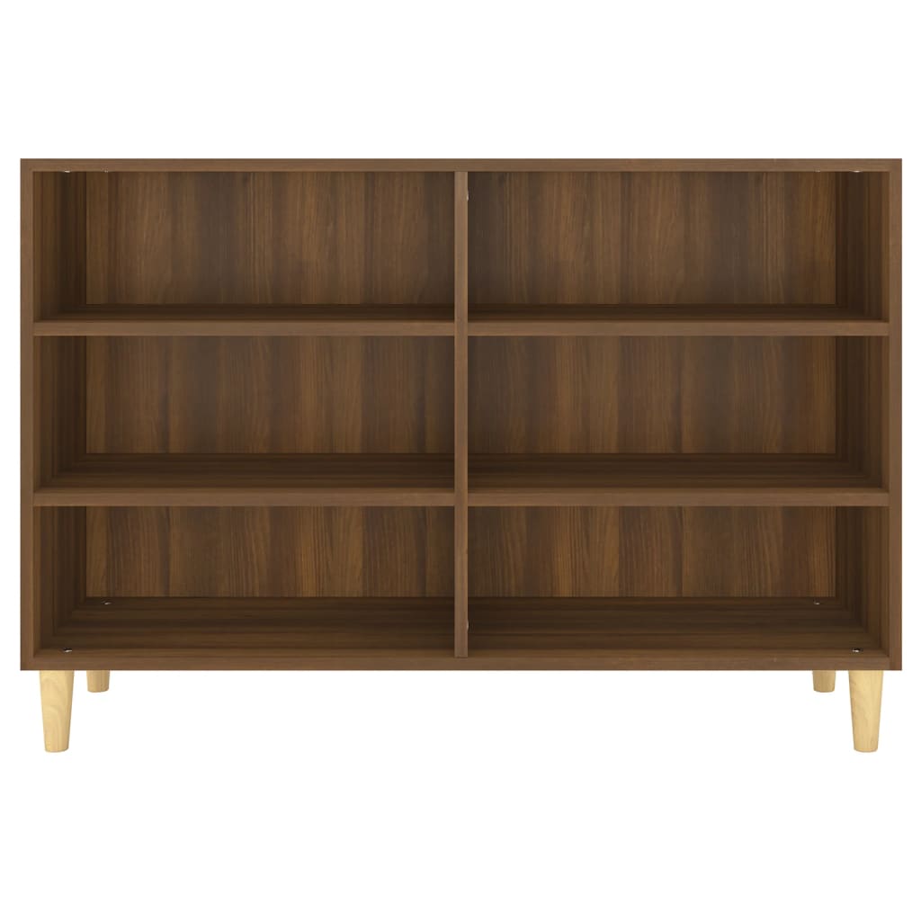 Aparador De Madera De Ingeniería Marrón Roble 103,5x35x70 Cm / Vetonek_3