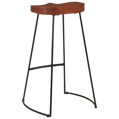 Taburetes De Bar Gavin 2 Uds Madera Mango Maciza 50x40x78 Cm_4