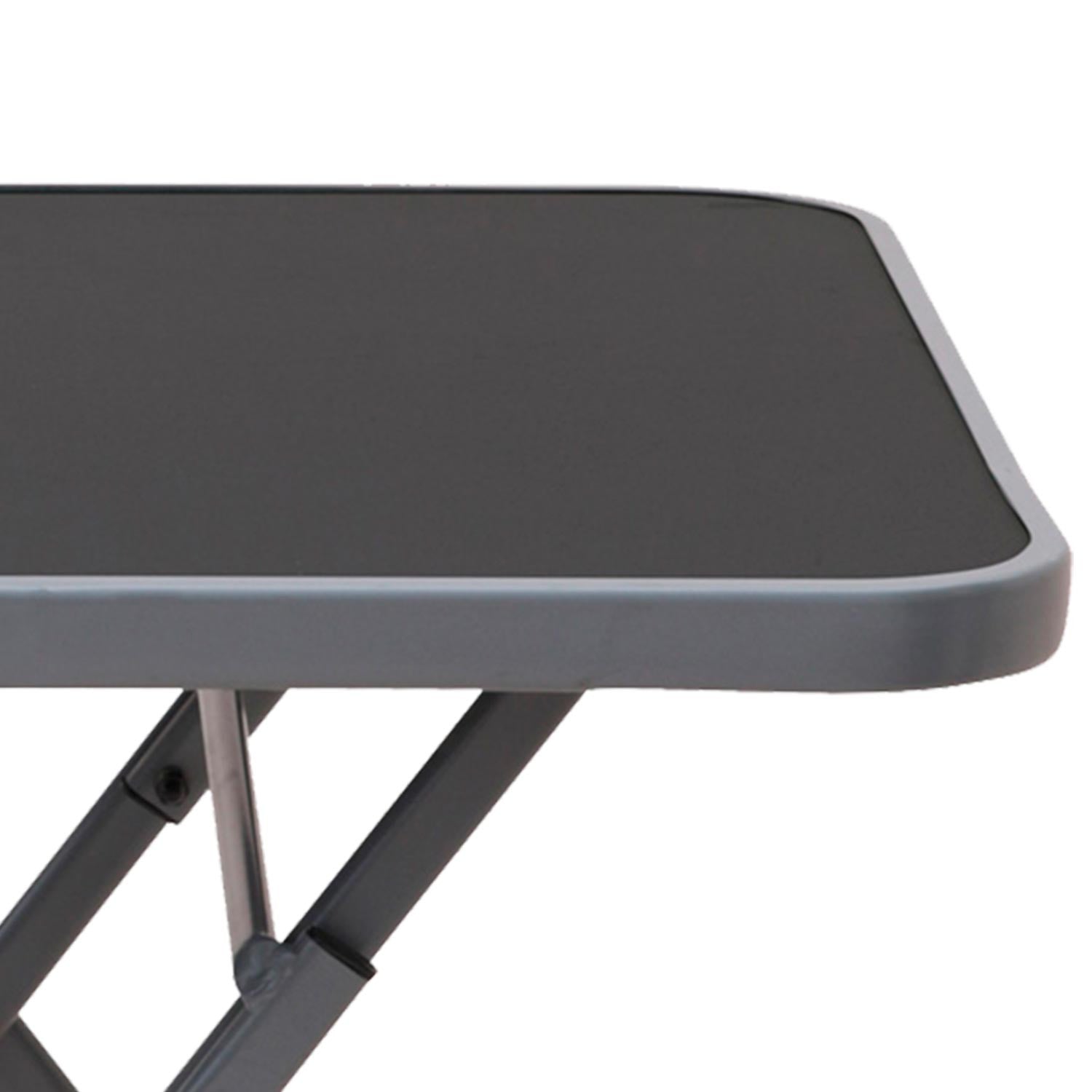 Mesa Plegable Cuadrada Emili Gris Oscuro 60x60x72cm 7house_1