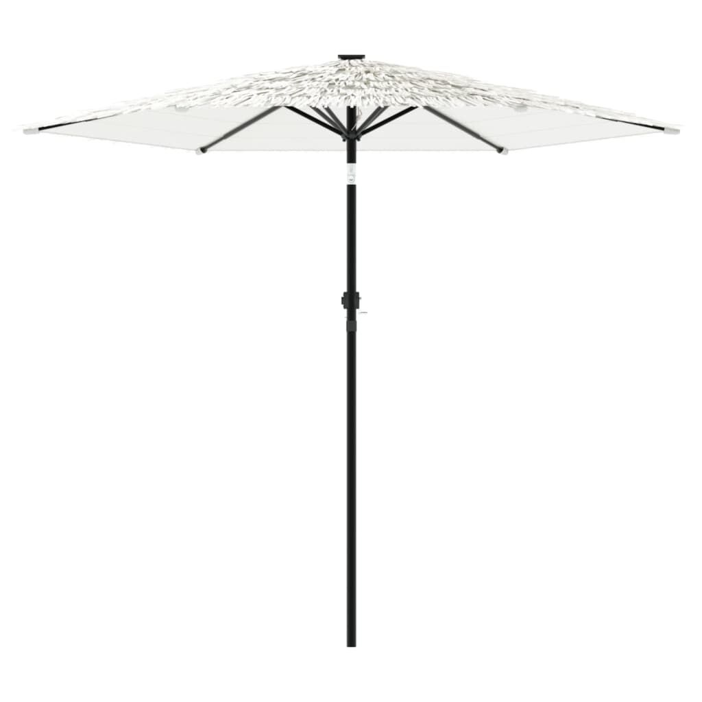 Vidaxl Sombrilla De Jardín Con Poste De Acero Blanca 223x223x213 Cm_3