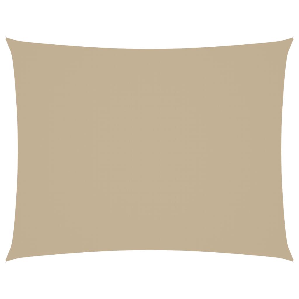 Vidaxl Toldo De Vela Rectangular Tela Oxford Beige 3,5x5 M_0