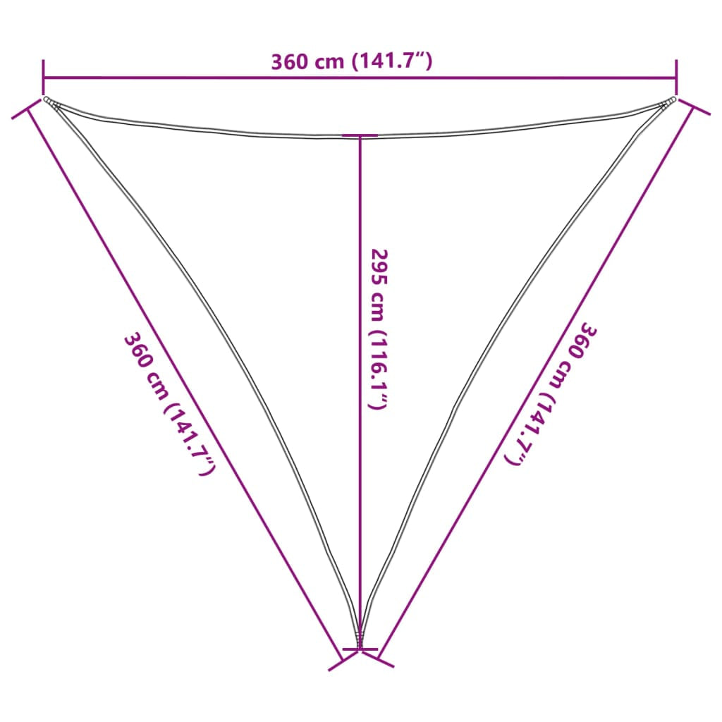 Vidaxl Toldo De Vela Verde Oscuro Hdpe 160 G/m² 3,6x3,6x3,6 M_2