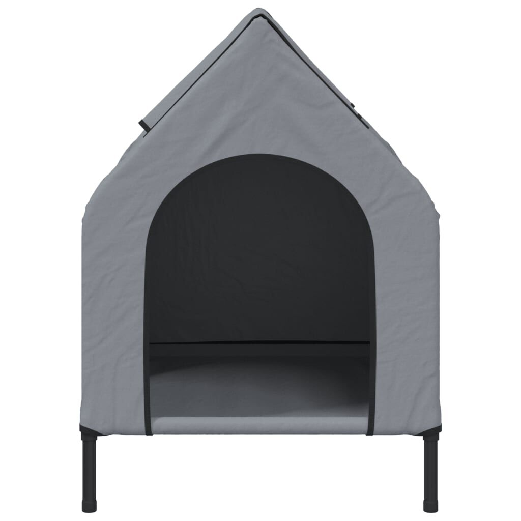 Vidaxl Casa Para Perros Tela Oxford Y Acero Gris Claro_3