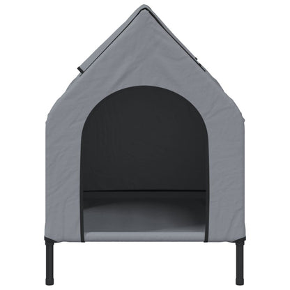 Vidaxl Casa Para Perros Tela Oxford Y Acero Gris Claro_3