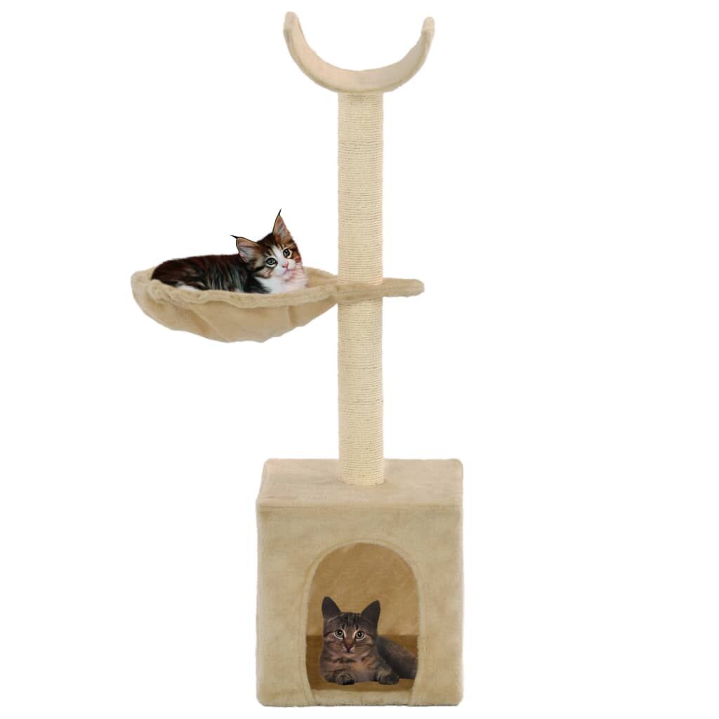 Vidaxl Rascador Para Gatos Con Poste De Sisal 105 Cm Beige_1