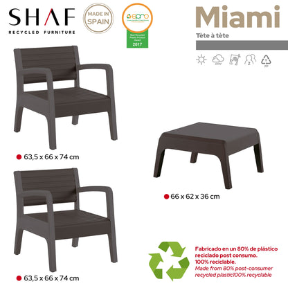 Set Miami Tête À Tête - Grafito