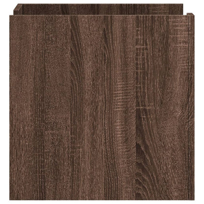 Mesita De Noche Madera De Ingeniería Roble Marrón 45x50x50 Cm_3