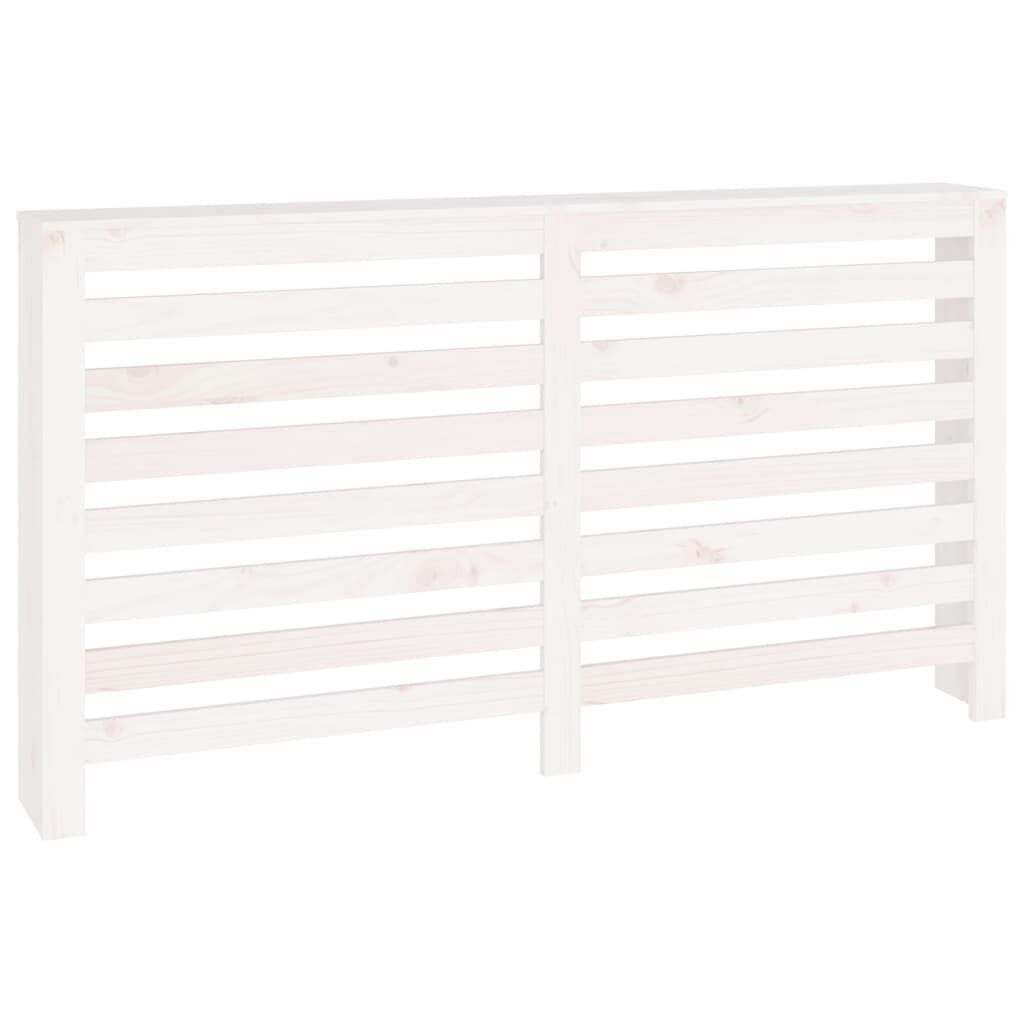 Vidaxl Cubierta De Radiador Madera Maciza De Pino Blanco 153x19x84 Cm_0