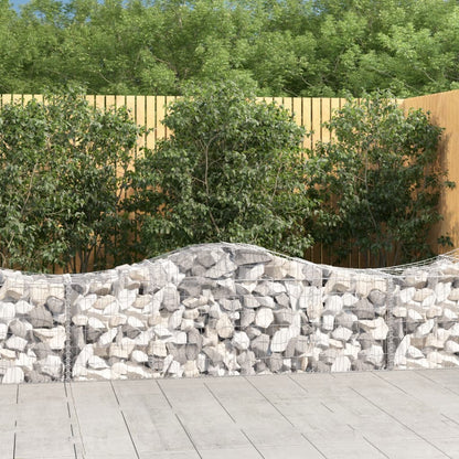 Cestas De Gaviones 10 Uds Forma De Arco Hierro 200x50x60/80 Cm_1