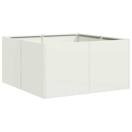 Jardinera De Acero Laminado En Frío Blanco 80x80x40 Cm_0