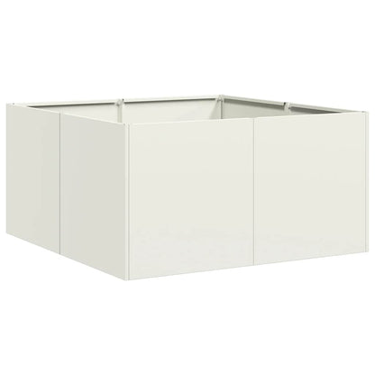 Jardinera De Acero Laminado En Frío Blanco 80x80x40 Cm_0
