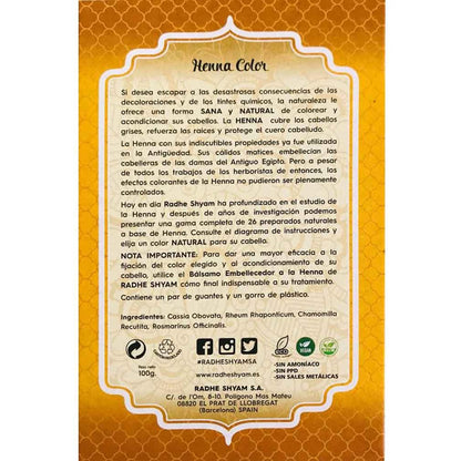 Henna polvo rubio dorado Radhe Shyam 100 g