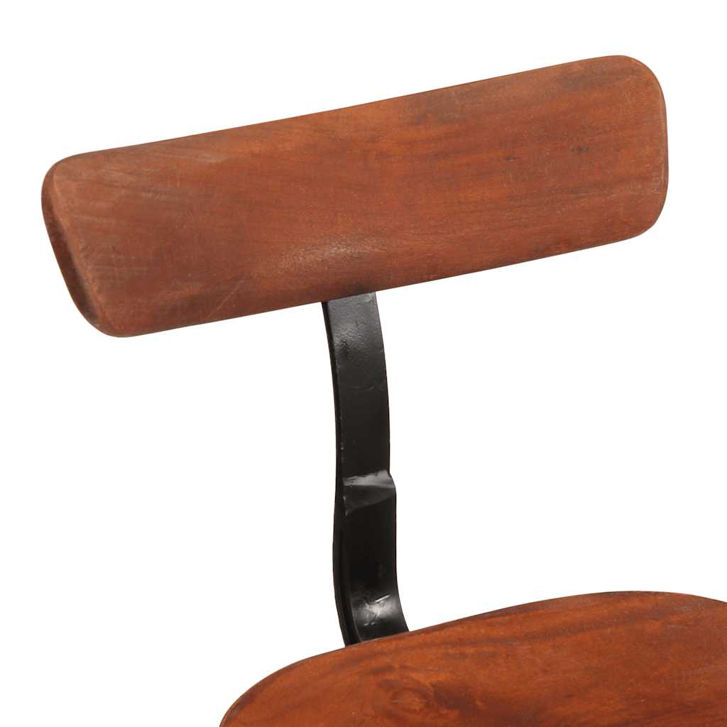 Taburetes De Barra 2 Uds Madera Maciza De Mango 49x43x79 Cm_3