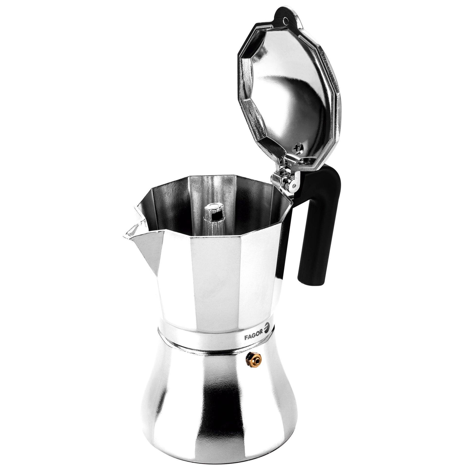 Cafetera Italiana Inducción, Aluminio, Todo Tipo Cocinas, Vitrocerámica, Gas, Fagor_5